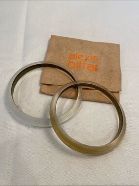 Vintage Alexis Bittar Modernist Lucite Bangle Bracelets Set of 2